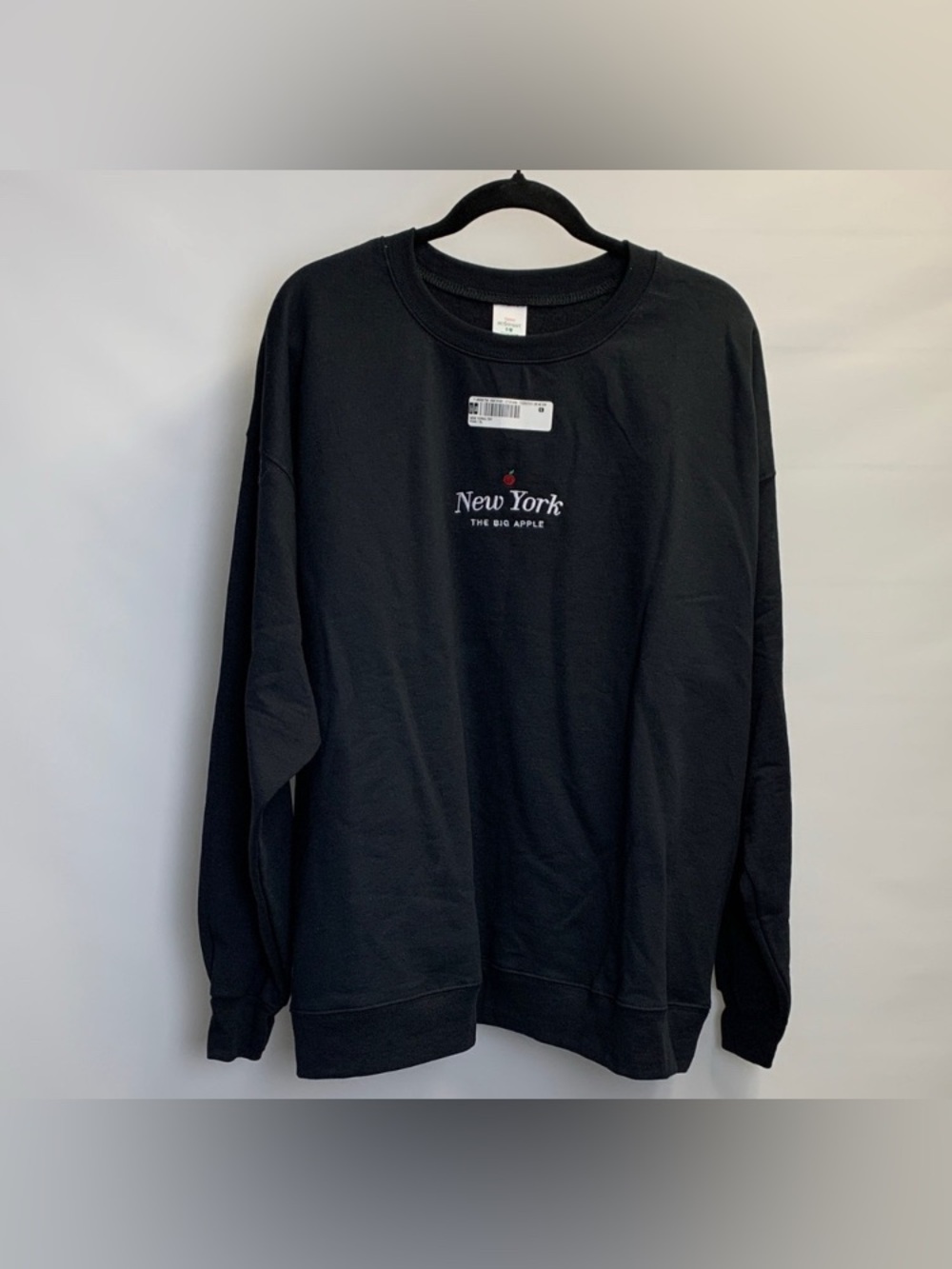 NWT New York City “THE BIG APPLE” Black Crewneck Size XL